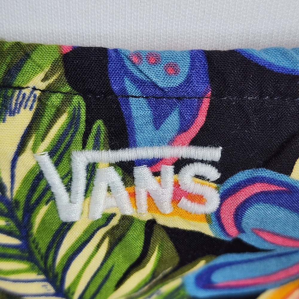 Vans Floral Slip Dress Womens Small Black Tropical Adjustable Strap Vacation - Picture 6 of 15